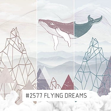 Dreamy Sky | Eco-Mural Wallpapers 3D model image 1 