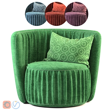 Elegant Comfort Armchair 3D model image 1 