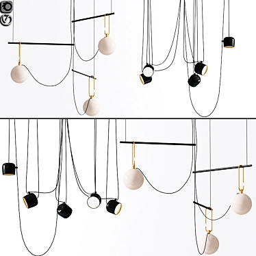 Sleek Aim Pendant Light 3D model image 1 