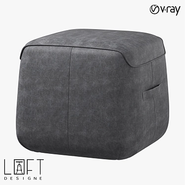 Title: 1954 LoftDesigne Fabric Ottoman 3D model image 1 