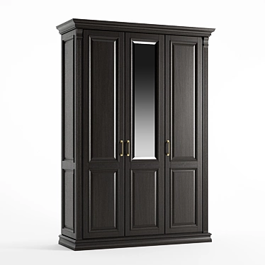 Gothic Color 3-Door Rimar Wardrobe 3D model image 1 