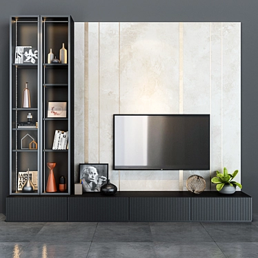 Modern White Cabinet Furniture 3D model image 1 