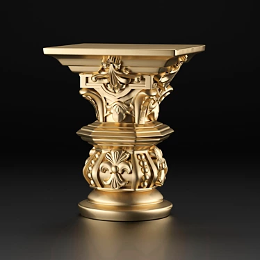 Title: Elegant Carved Capitel 3D model image 1 