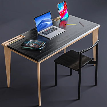 Modern Work Table for Efficient Workflow 3D model image 1 