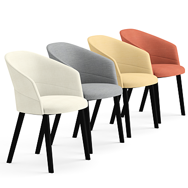 Modern Copa Wooden Base Chair 3D model image 1 