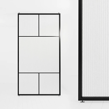 Modern Glass Partition 64 3D model image 1 