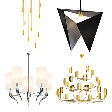 Contemporary Pendant Light Collection 3D model image 1 