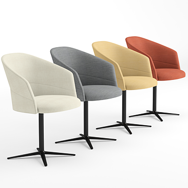 Viccarbe Copa Flat Swivel Chair 3D model image 1 
