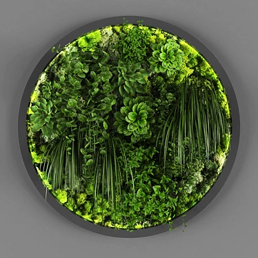 Evergreen Vertical Garden Wall 3D model image 1 