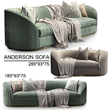 Luxury ANDERSON Sofa - The Sofa & Chair Company 3D model image 1 