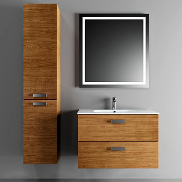 Roca Victoria 80 - Cupboard and Sink 3D model image 1 