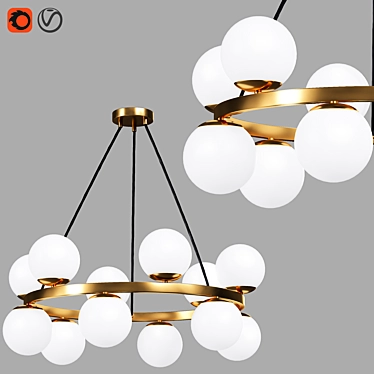 Vintage Light Fixture - 20cm 3D model image 1 