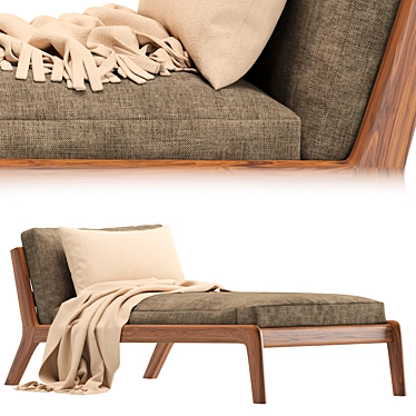 Modern SOVA Deckchair - Ultimate Comfort 3D model image 1 