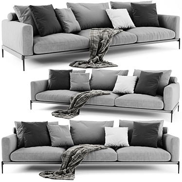 Luxurious Flexform Romeo Sofa - Modern Design 3D model image 1 