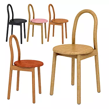 Elegant Bobby Upholstered Chair 3D model image 1 