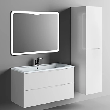 BelBagno Marino 100 - Stylish Washbasin Cabinet 3D model image 1 