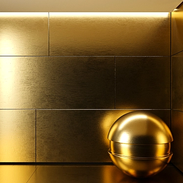 Sleek Seamless Gold Texture 3D model image 1 