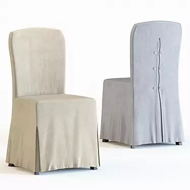 Suzie 18"h Slipcover: Stylish Set of 2 Dining Chair Covers 3D model image 1 