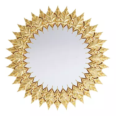 Glistening Gold Leaf Mirror 3D model image 1 