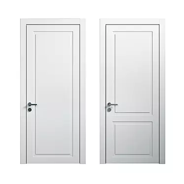 Elegant Neo Classic Door Set. 3D model image 1 