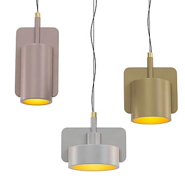 Industrial Style Cement Pendant Light 3D model image 1 