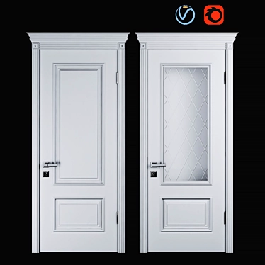 Elegant Duet Door by VIVA 3D model image 1 