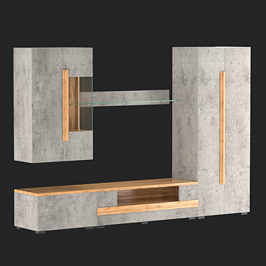Rimini K4 Wall Unit: Stylish Storage Solution 3D model image 1 