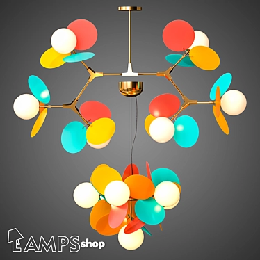 Elegant Lauren Chandelier 3D model image 1 