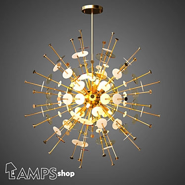 Dandelion Chandelier: Elegant Illumination 3D model image 1 