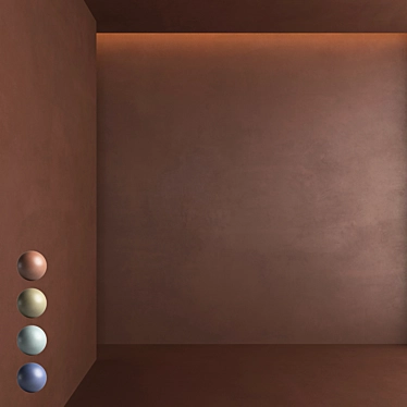 Decorative Concrete Set: 4 Colors, High-Quality Materials & Textures 3D model image 1 