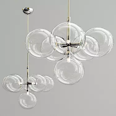 Modern 6-Light LED Pendant 3D model image 1 