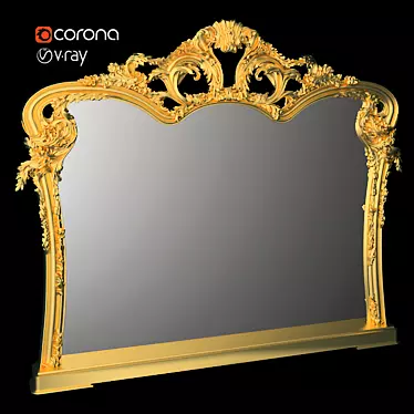 Regal Reflection: Versailles Socci Mirror 3D model image 1 