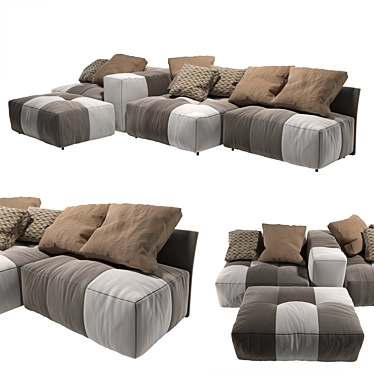 Modern Luxury Saba Pixel Sofa 3D model image 1 
