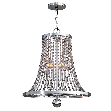 Elegant Spool Pendant Light 3D model image 1 