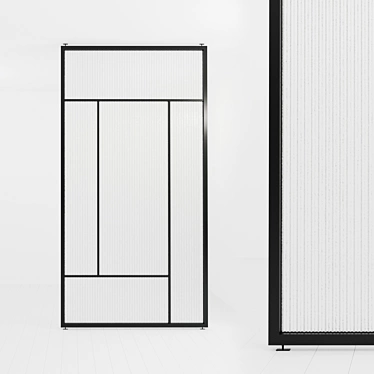 Versatile Glass Partition: Customizable & Easy to Install 3D model image 1 