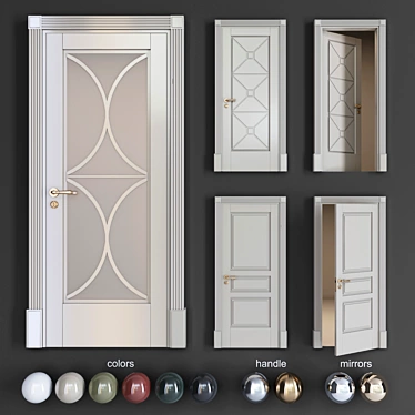 Modern Italian Solo7 Doors 3D model image 1 