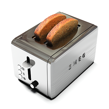 Modern Stainless Steel Toaster 3D model image 1 