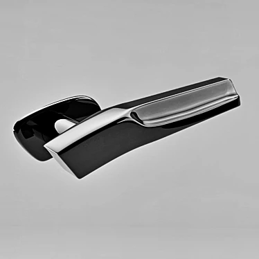 Title: Sleek L-Shaped Chrome Door Handle 3D model image 1 