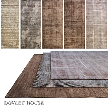 DOVLET HOUSE 5-Piece Carpets (Part 473) 3D model image 1 