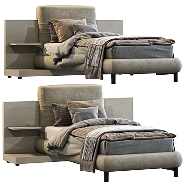 CLIFF Bed | Meridiani 2: Sleek Elegance for Sweet Dreams 3D model image 1 