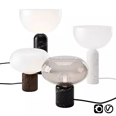 Elegant Scandinavian Table Lamps | Karl-Johan and Kizu by New Works 3D model image 1 