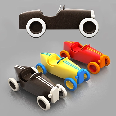 Speedy Coconut Racing Cars: Ultimate Fun for Kids 3D model image 1 