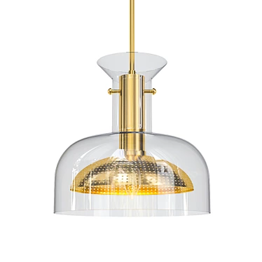 Elegant Glass Pendant Light 3D model image 1 