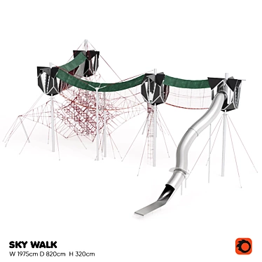 Sky Walk: Exciting Rope Climbing & Slide Playground 3D model image 1 