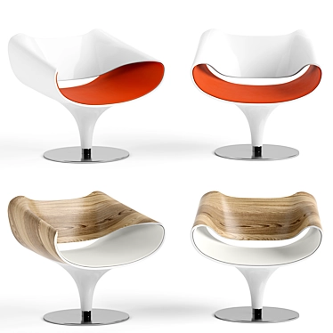 Elevate Your Space: Perillo Lounge Chair 3D model image 1 