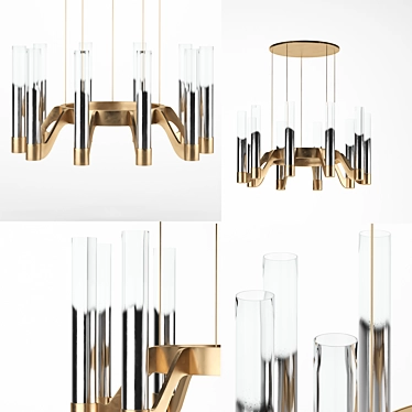 Anzazo Berga Modern Chandelier 3D model image 1 