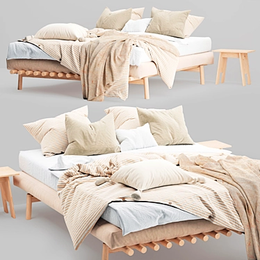 Ultimate Linen Bed: A Magical Dream 3D model image 1 