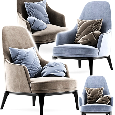 Modern Jane Lounge Armchair 3D model image 1 