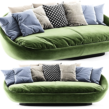 Luxury Italian Lacoon Sofa 3D model image 1 