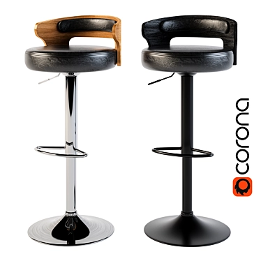 Dallas Adjustable Bar Stool 3D model image 1 